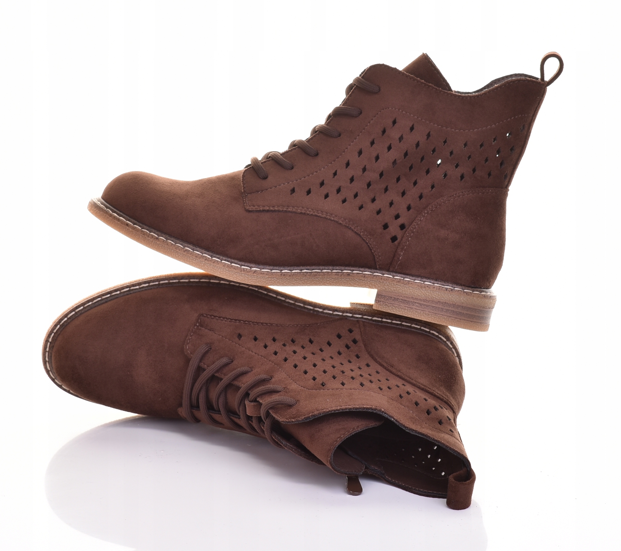 Dámské Kotníkové Boty S Klasickým Plochým Podpatkem, Módní, Hnědé