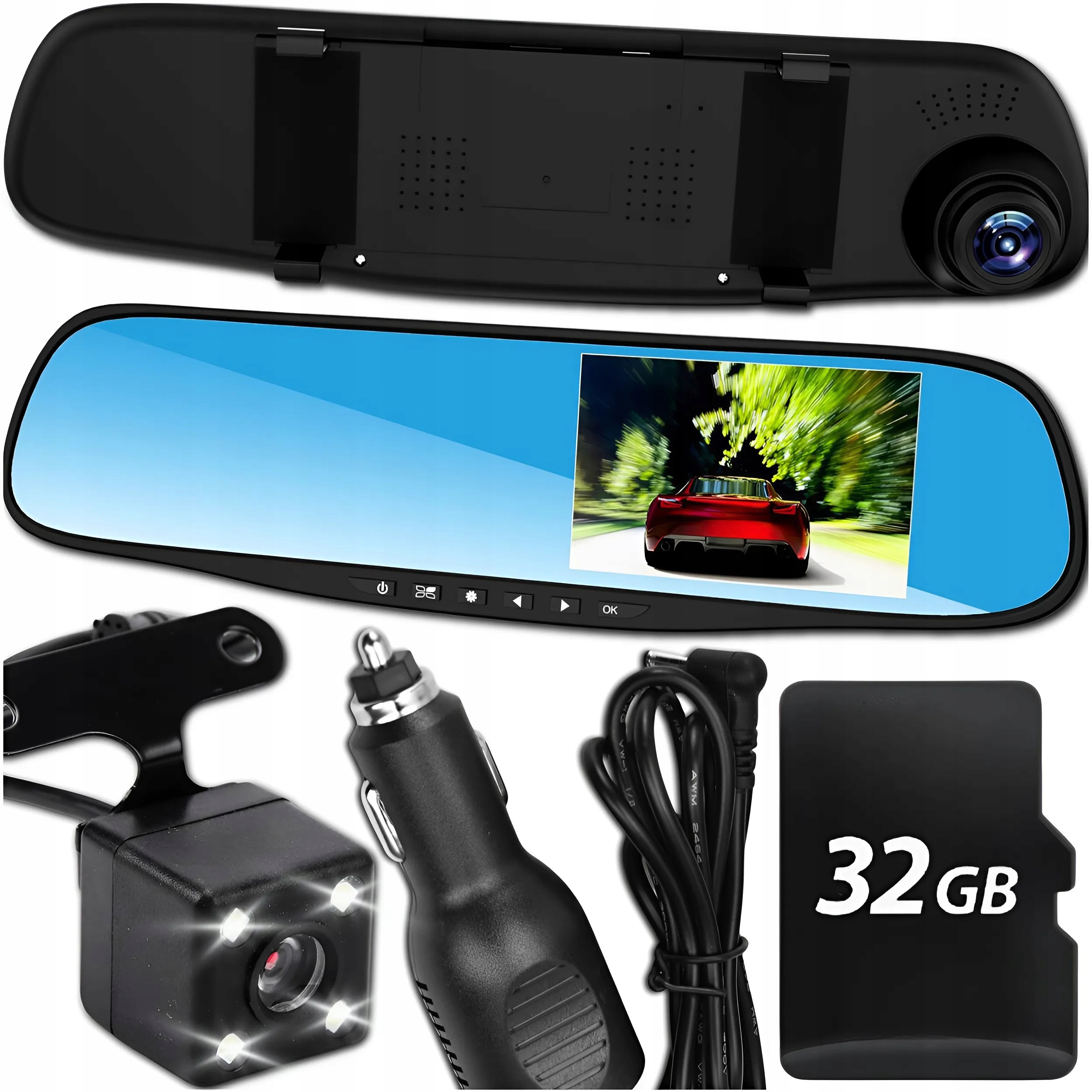 WIDEOREJESTRATOR LUSTERKO KAMERA SAMOCHODOWA