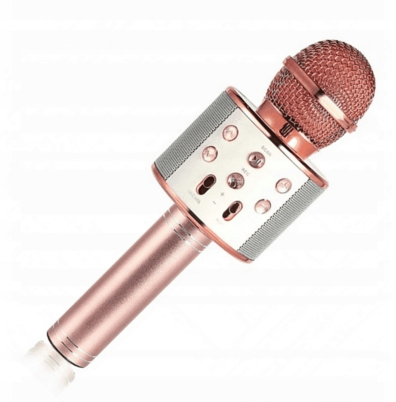 

Mikrofon Bezprzewodowy karaoke bluetooh Złoto Róż
