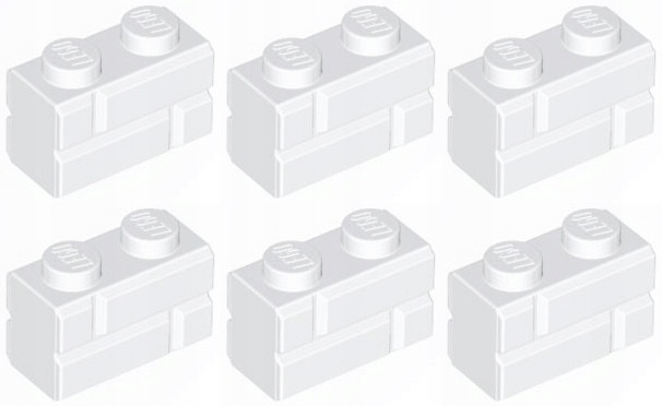 

Lego 98283 Cegła 1x2 biała Nowa (6g) 6 szt.