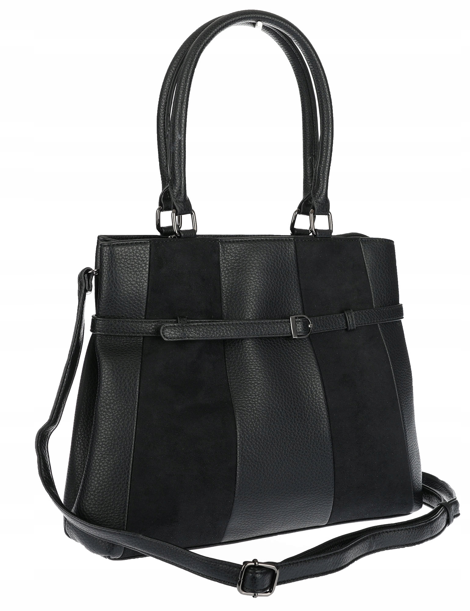 Torebka damska kuferek A4 do pracy włoska marka MC371 Czarna