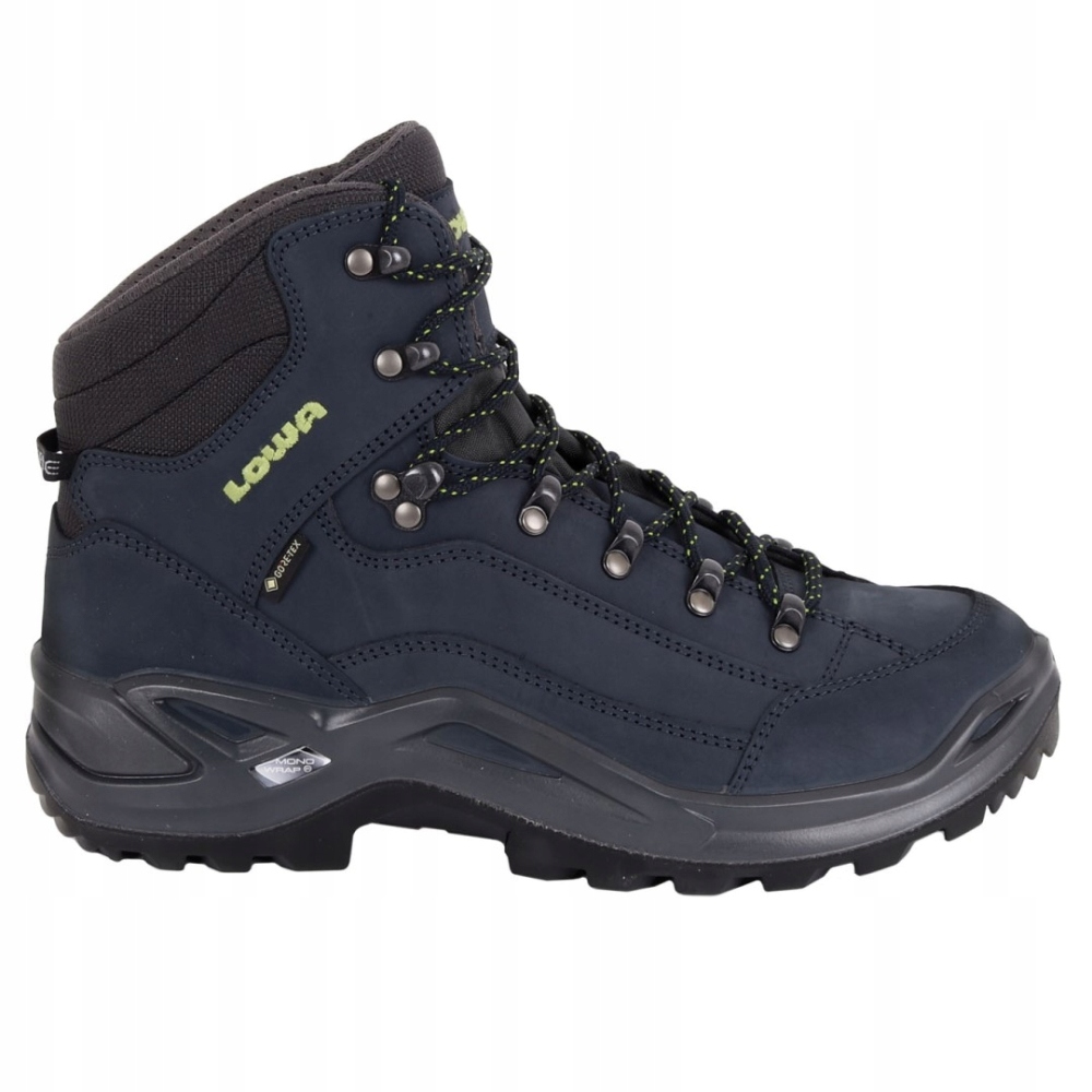 Pánské turistické boty Lowa Renegade Gtx MID dark blue/lime|44,5 Eu