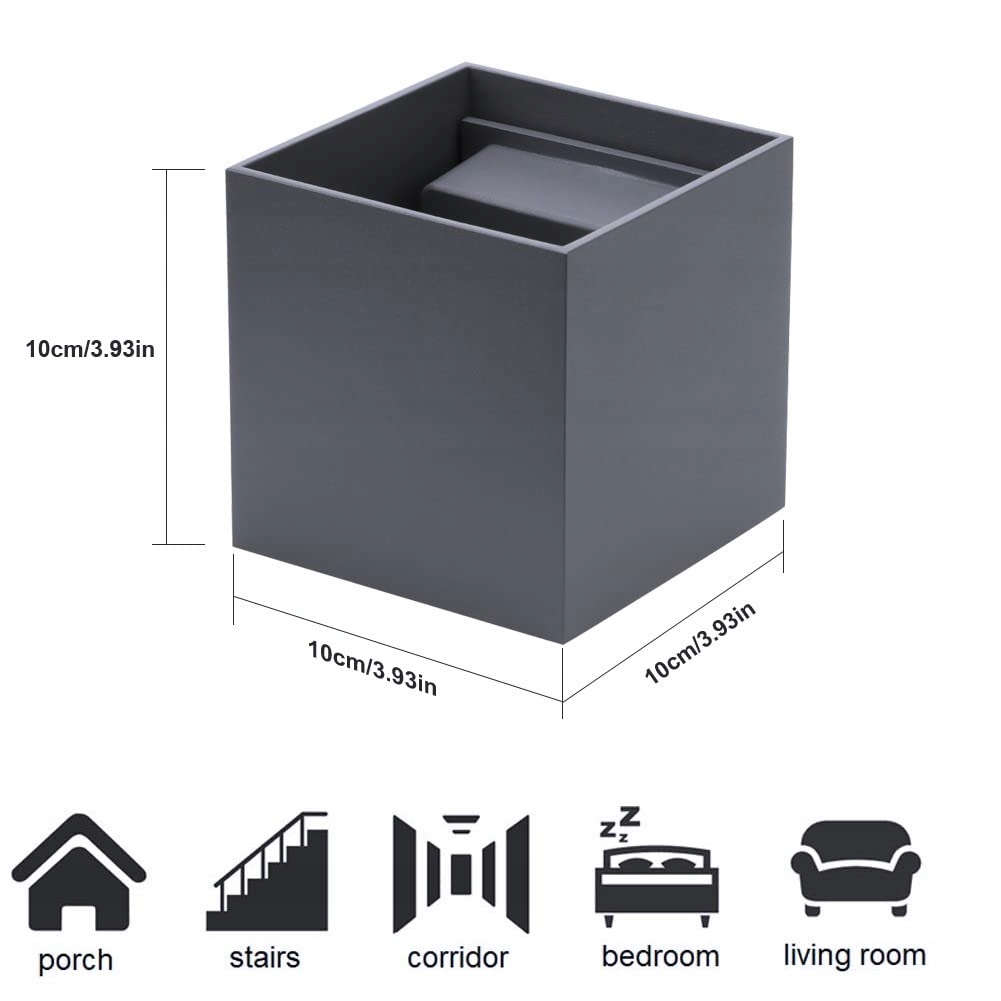 KLIGHTEN Zestaw 4 Nowoczesne Lampy Ścienne Zewnętrzne IP54 9W 4000K — miniatura 4