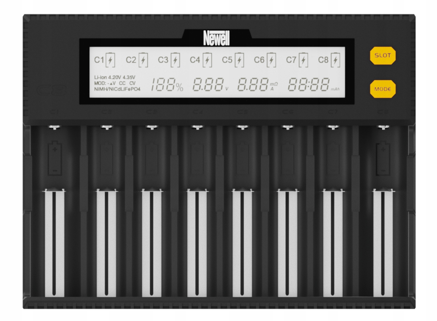 

Ładowarka Newell Smart C8 do AA/AAA/18650/26650