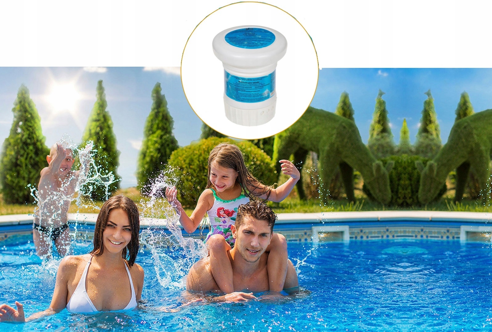 BOJA DOZUJĄCA PŁYWAJĄCA CHLOR TABLETKA MULTIFUNKCYJNA BASENU JACUZZI PŁYWAK Rodzaj chlor