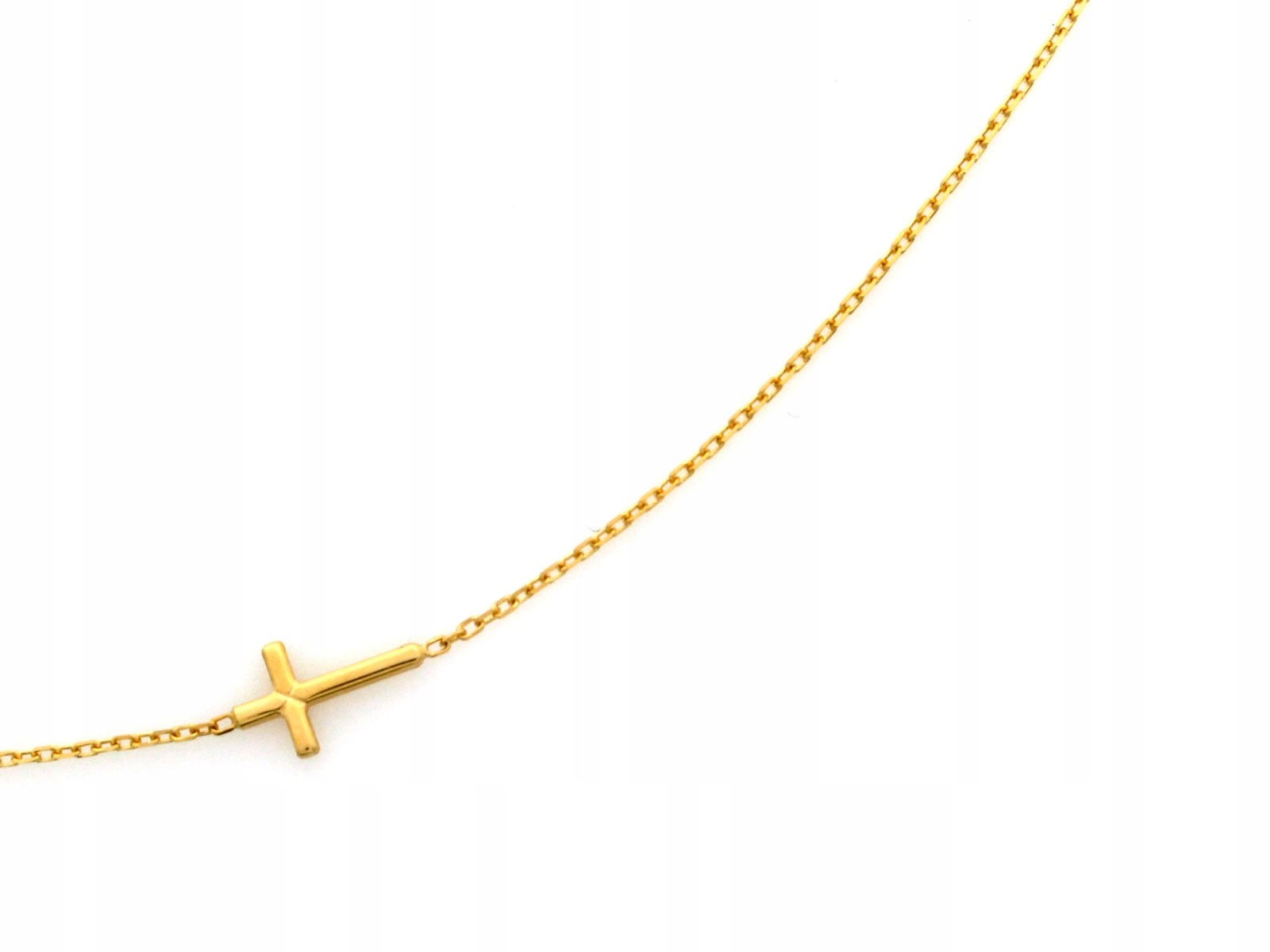 Zlatý náhrdelník 585 celebrity s křížkem r45 Křížem bez kamenů 1.55 g