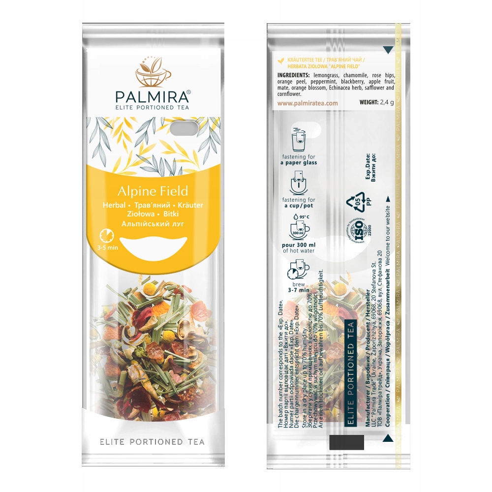 Levně Čaj v sáčcích Palmira Alpine Field 10 sáčků