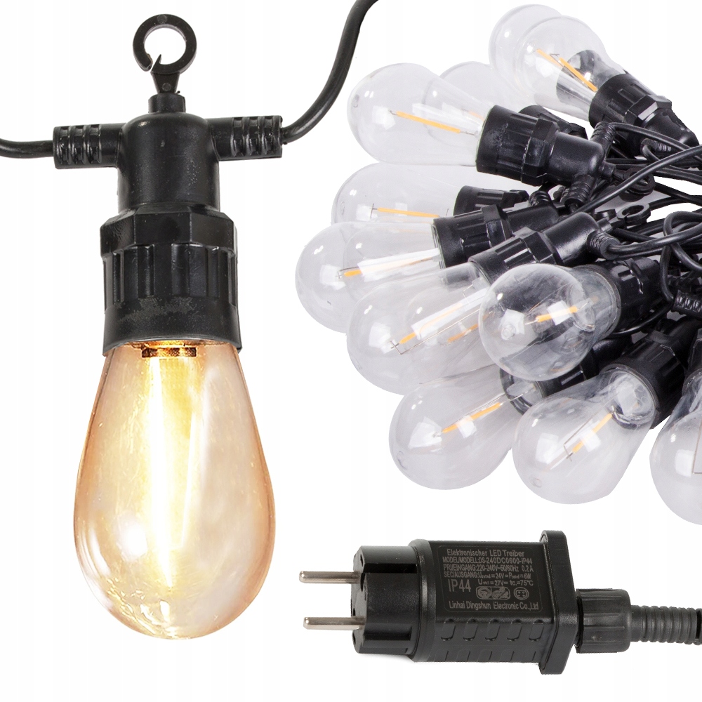 Zahradní Girlanda Světelný Řetěz Lampičky 15 Led Venkovní Vodotěsná