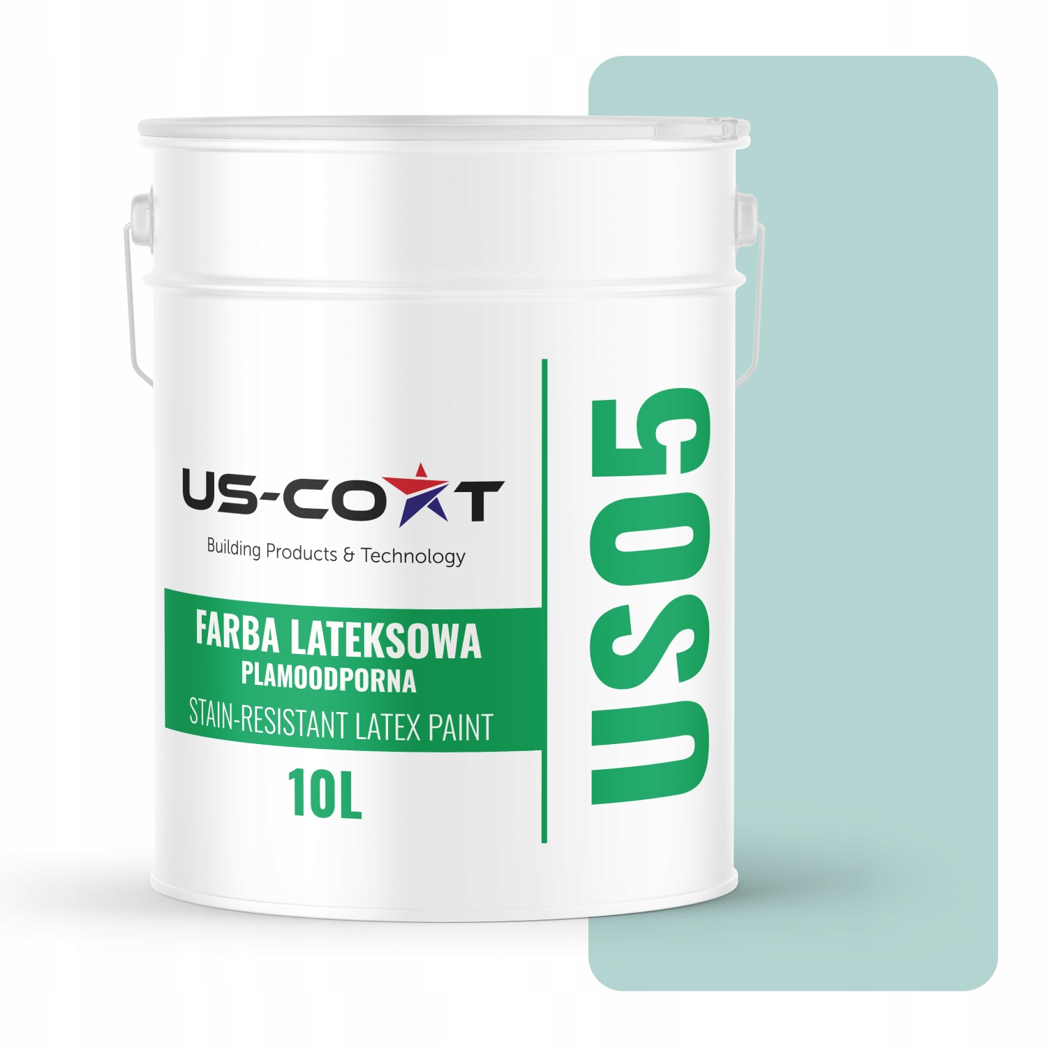 Latexová Farba Odolná Voči Škvrnám, Svetlo Mätová H1561 10L, Matná Na Steny