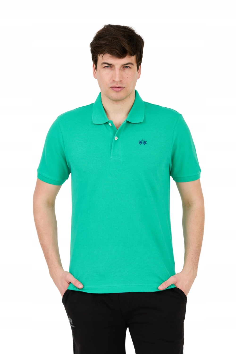 La Martina Zelené polo s malým logem XL