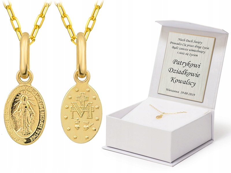 Zlatý Řetízek s Medailem 585 Matka Boží