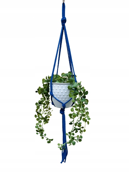 Kwietnik wiszący makrama ze sznurka boho CHABROWY