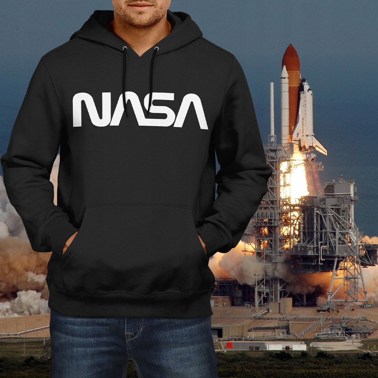 Bluza męska NASA z kapturem czarna M Marka inna