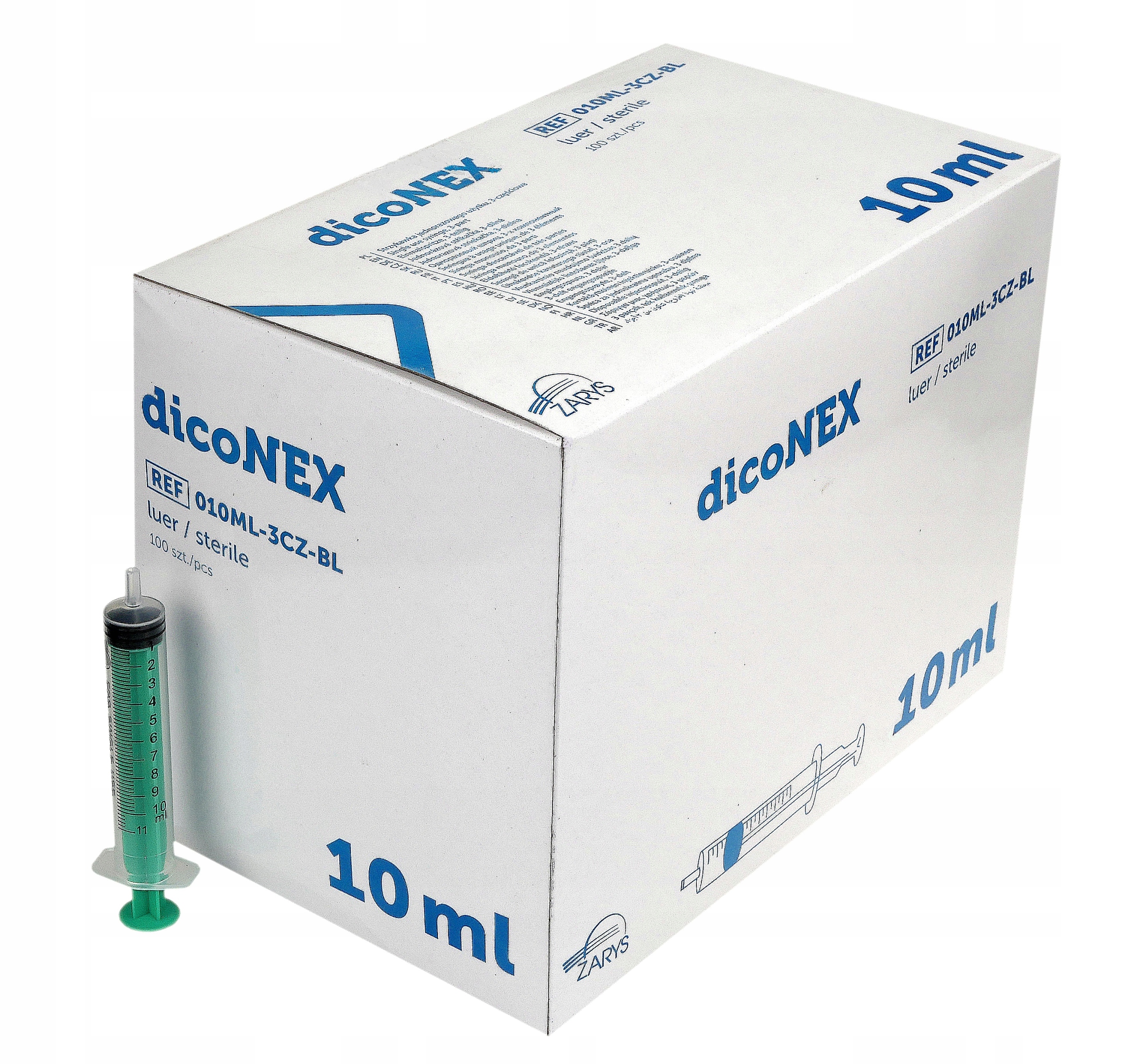 

Strzykawki 3 częściowe Luer 10ml 100 szt