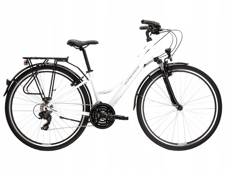 KROSS TRANS 1.0 DAMSKI BIAŁY POŁYSK RAMA DL 19 KOŁO 28