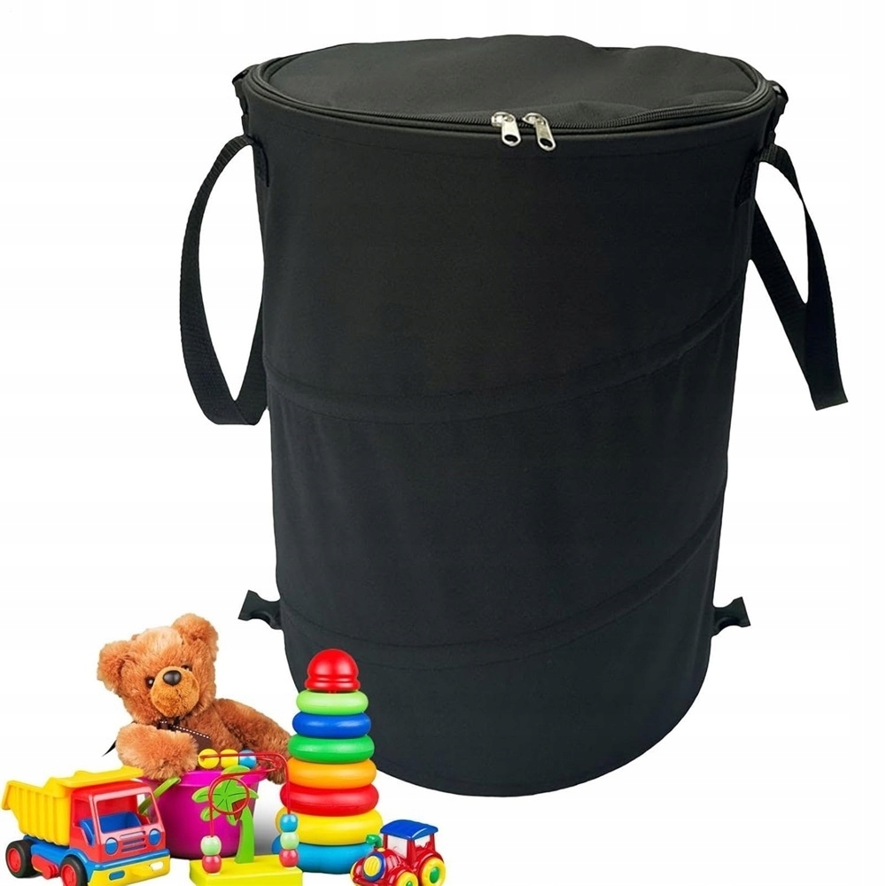 Kempingový Koš 37 L, Skládací, Oxford 600D, Zesílený, Ocelové Kroužky