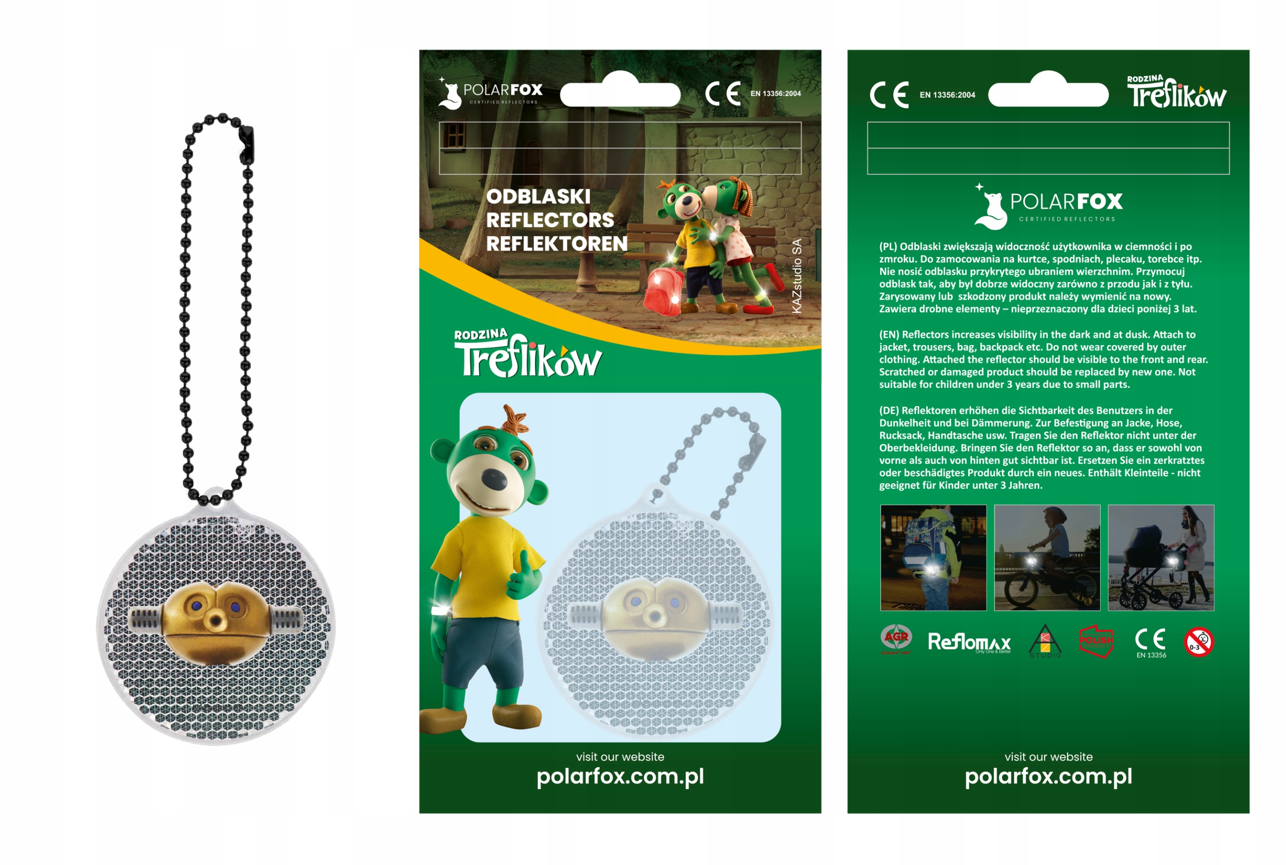 POLARFOX - ZESTAW ODBLASKOWY TREFLIKI (09) Marka Polarfox