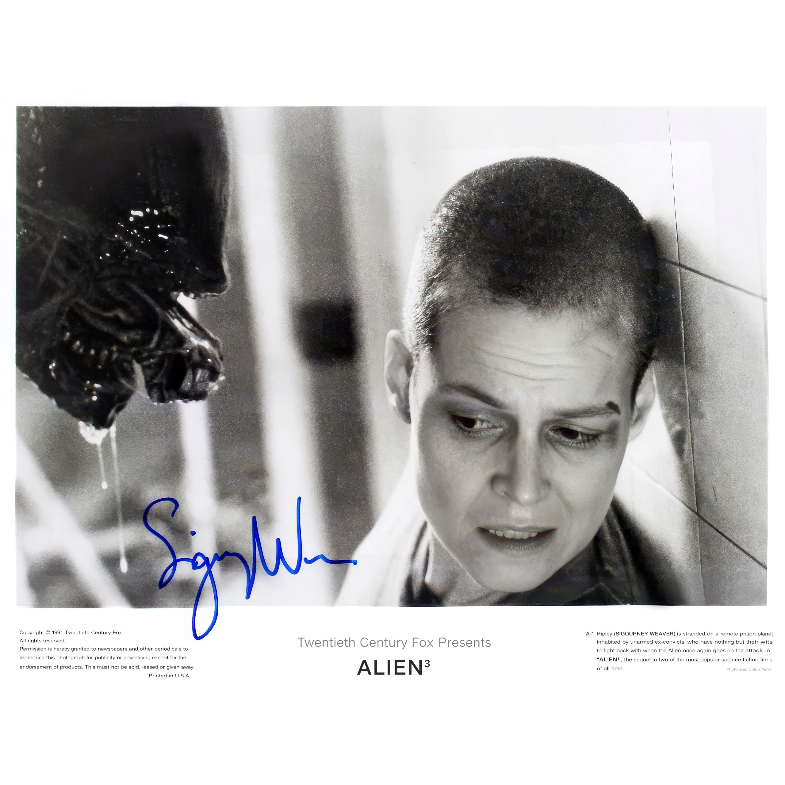 Alien³ (1992) Sběratelský filmový záběr Collectors Edition – s autogramem