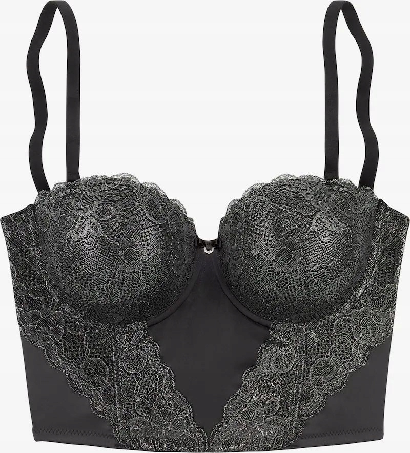 Lascana biustonosz bardotka, balkonetka czarny rozmiar 75B ...