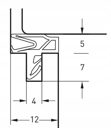 USZCZELKA 2001 DO DRZWI WEWNĘTRZNYCH BEZ PRZYLGI BEZPRZYLGOWYCH BEŻOWA 10m Długość 1000 cm