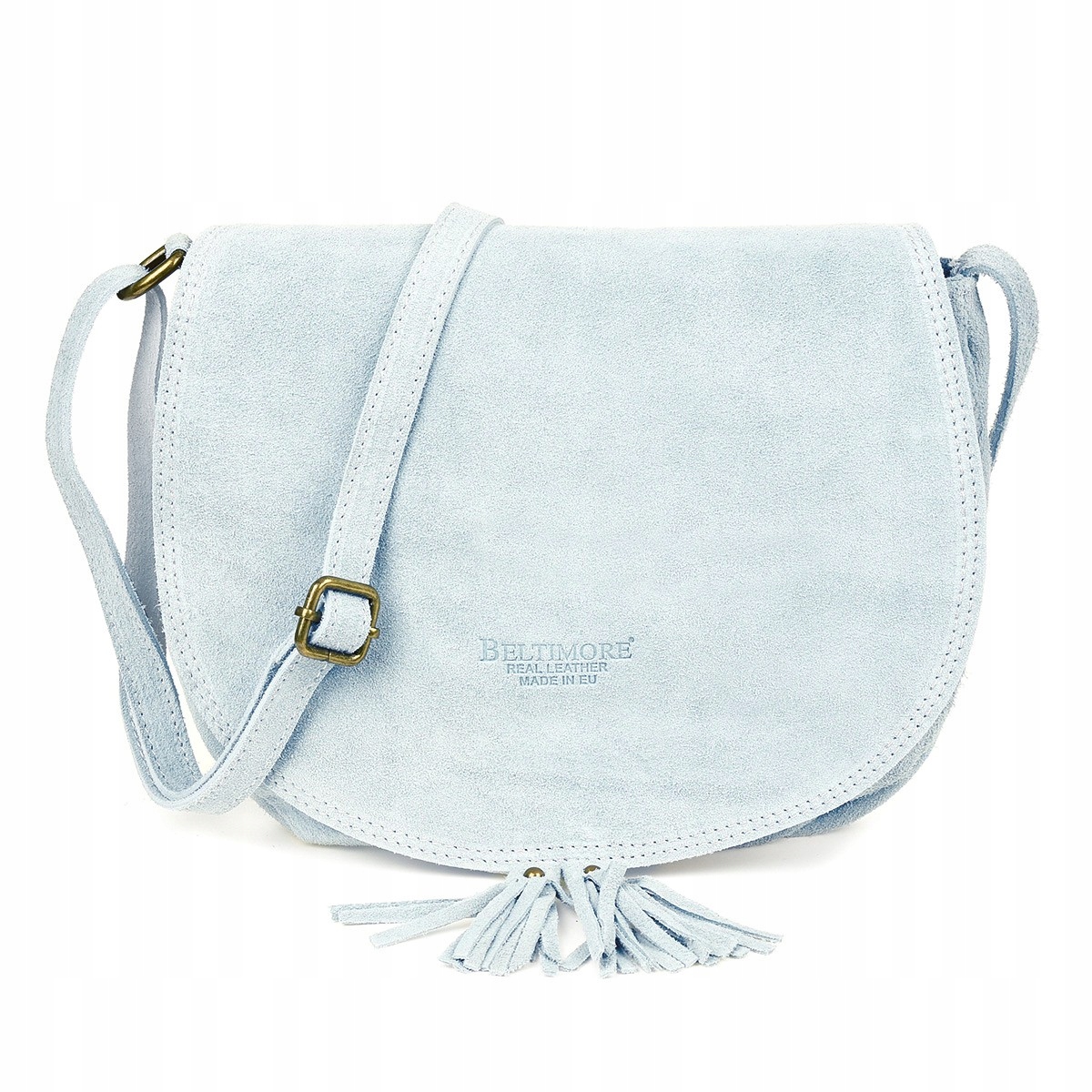 Modrá kabelka podkova kabelka přes rameno dámská italská kůže měkká B66