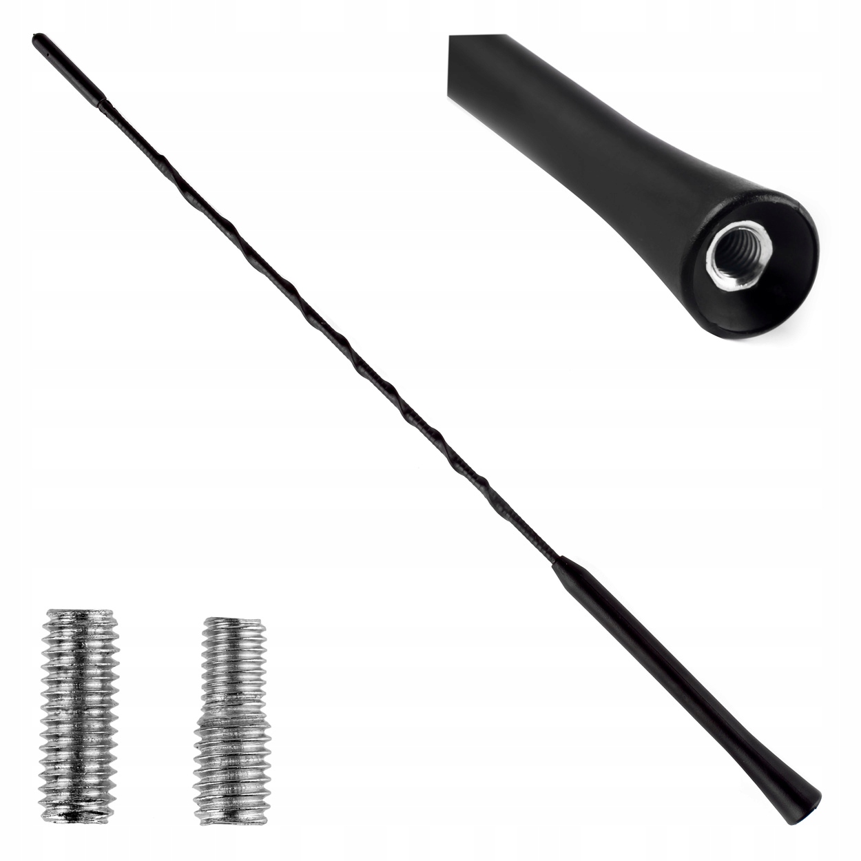 ANTENA SAMOCHODOWA MASZT 41 CM 5/6MM Z ADAPTEREM