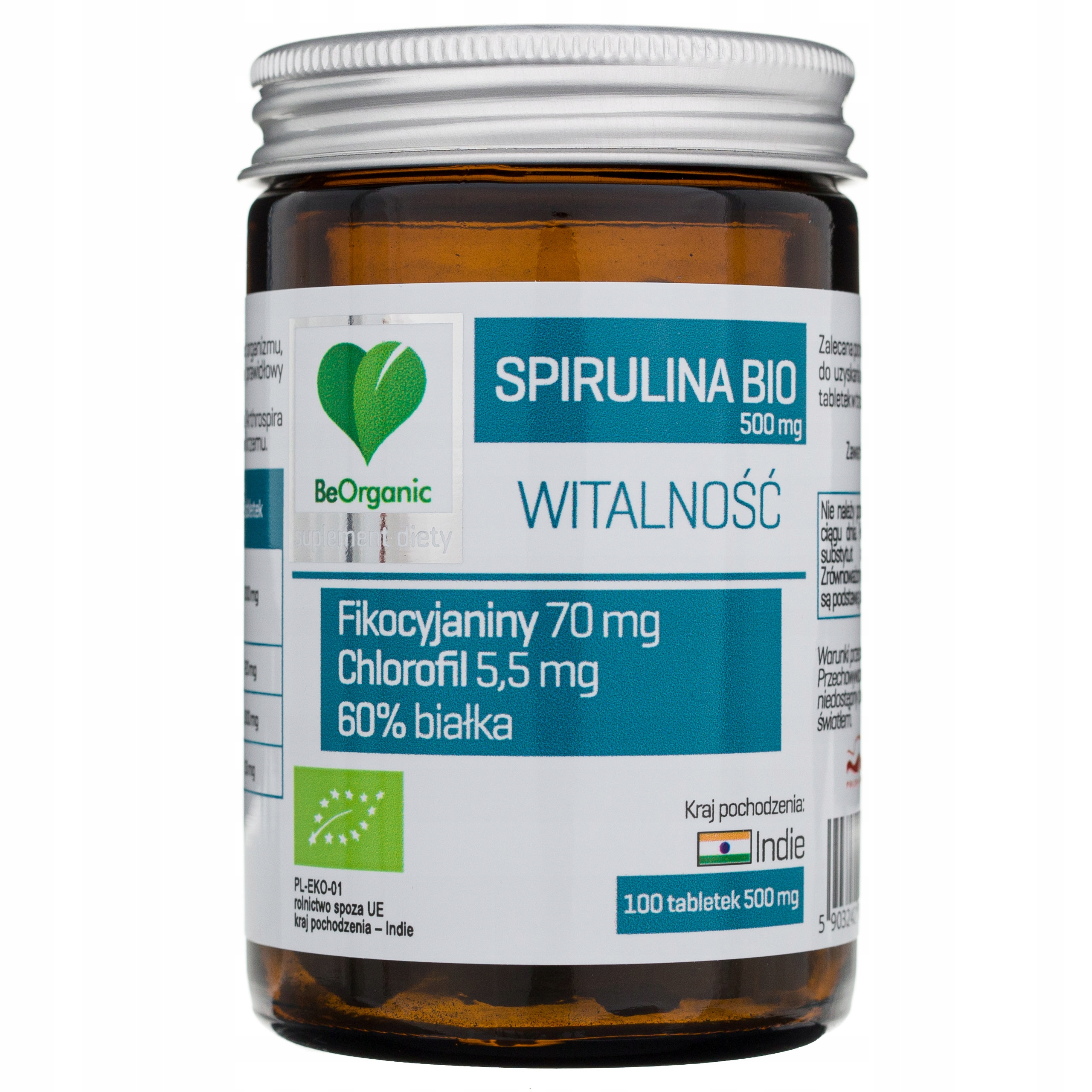 

BeOrganic Bio Spirulina Algi Witalność Chlorofil