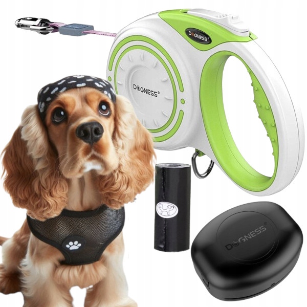 Levně Vodítko Pro Psa automatická Svinovací páska nádoba Dogness 4 m do 20 kg M