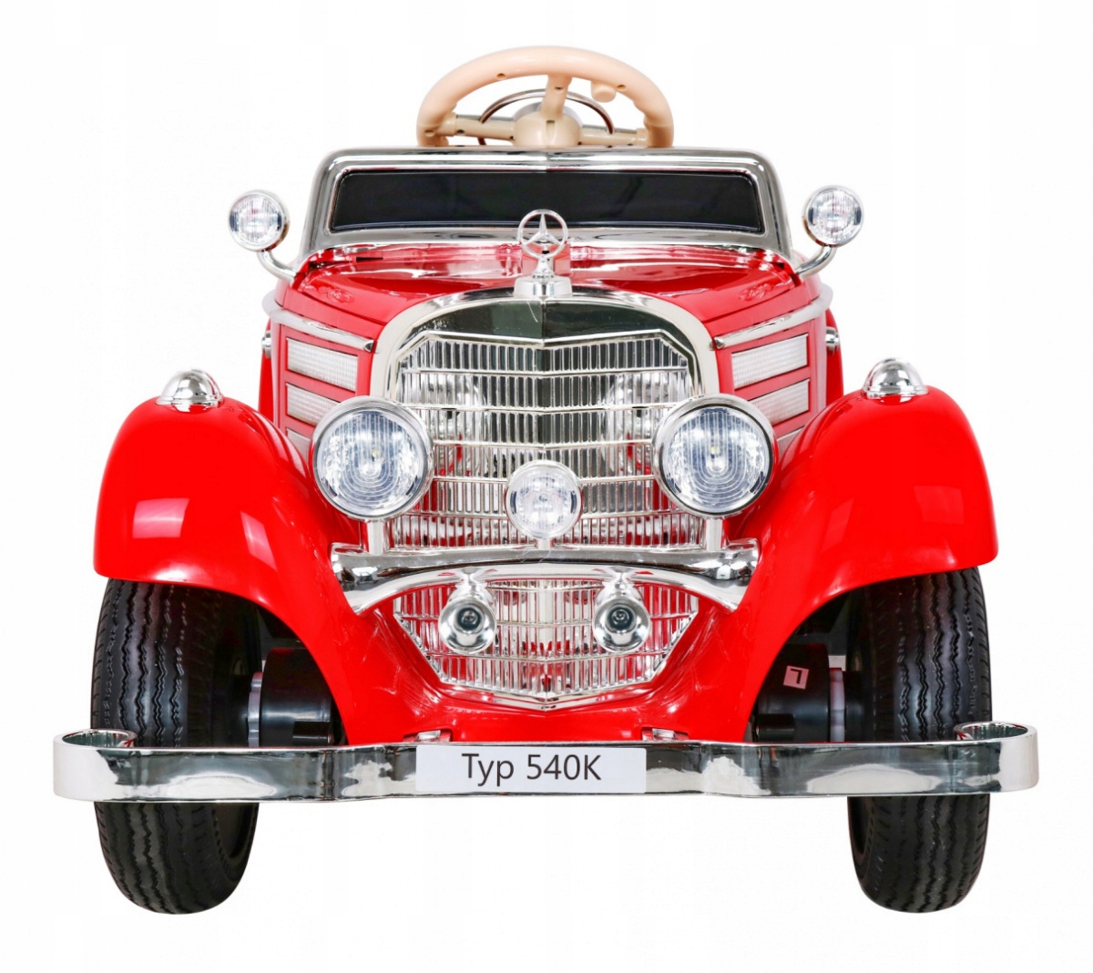 Mercedes Benz Retro 540A dla dzieci Czerwony Tryb "Rodzica" Pilot Pan