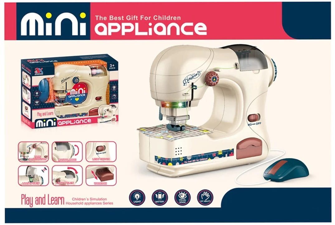MASZYNA DO SZYCIA DLA DZIECI NA BATERIE BEZPIECZNA Materiał plastik