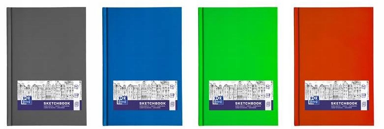 Szkicownik A6 96K 100G mix kolorów Art szyty, Oxf