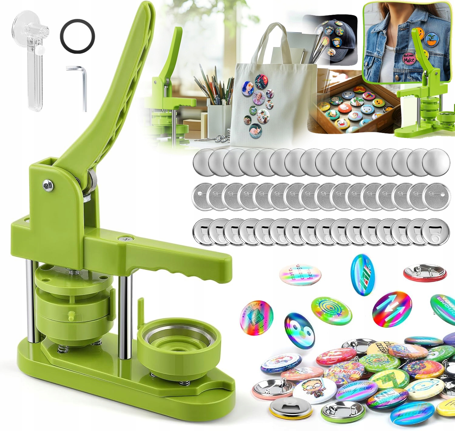 Maszyna Do Przypinek 58MM+50 Pinów +instrukcja +projekty Zestaw Startowy