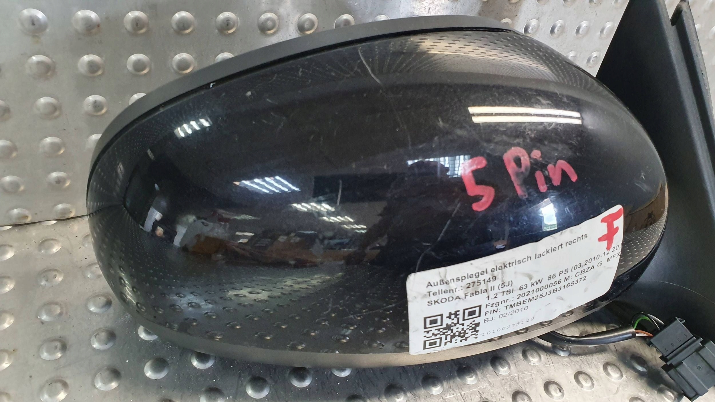 mirror right SKODA FABIA II 5 PIN 08
