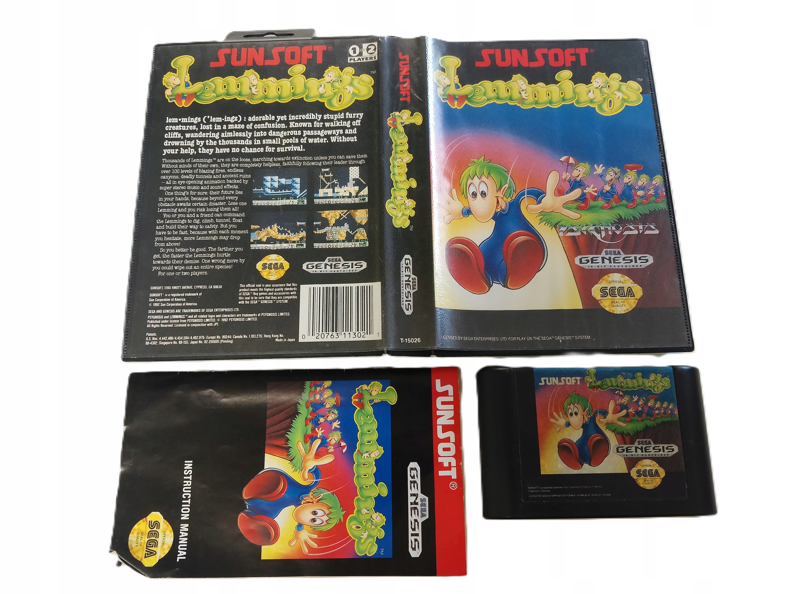 LEMMINGS MEGA DRIVE ENG SEGA