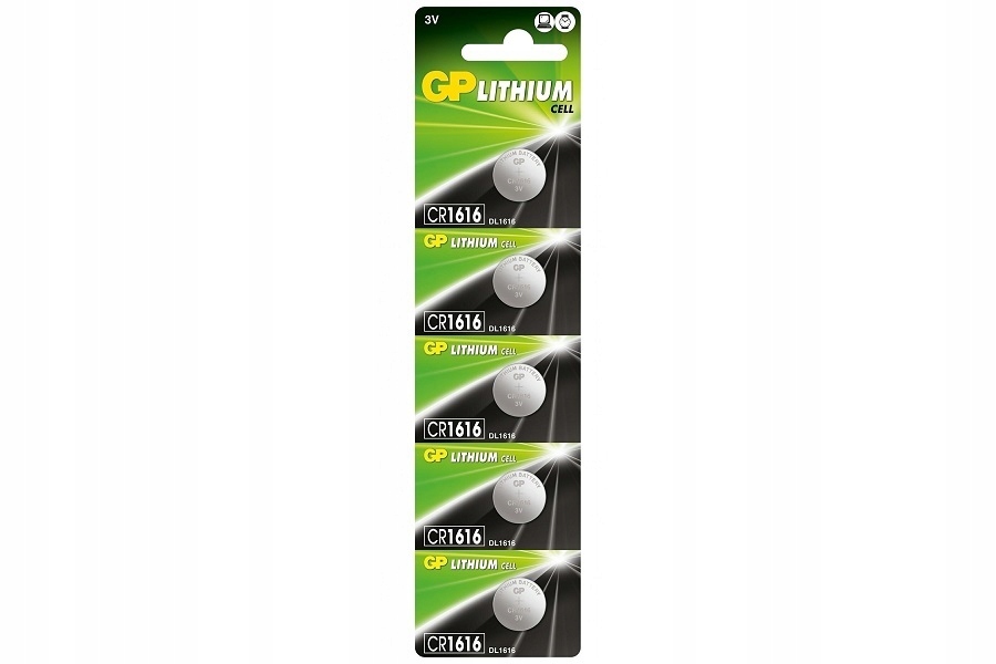 

5x Gp Bateria Guzikowa Pastylkowa Litowa CR1616 3V