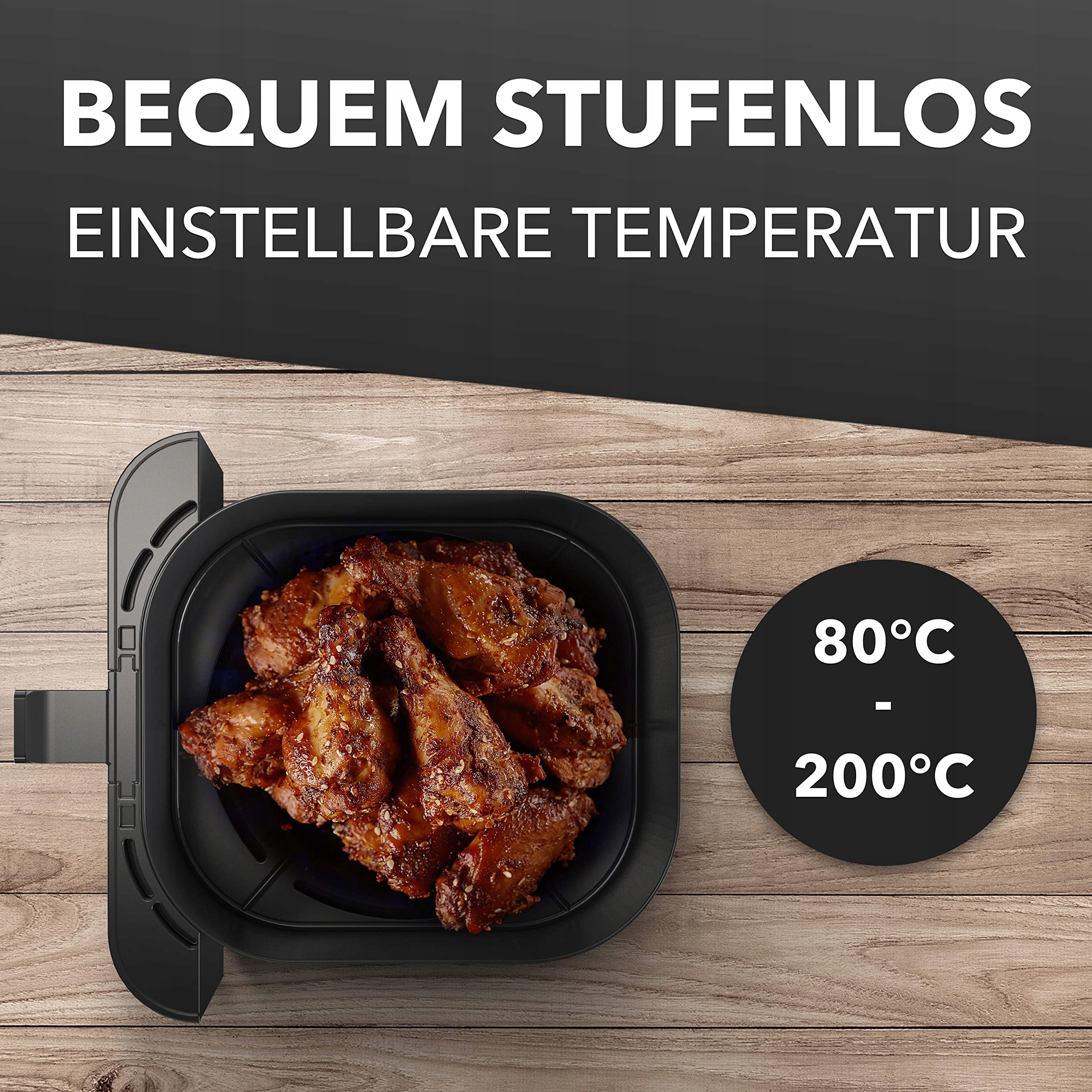 CLATRONIC Frytkownica Beztłuszczowa XXL 5L Cyfrowy Airfryer 8 Programów — miniatura 4
