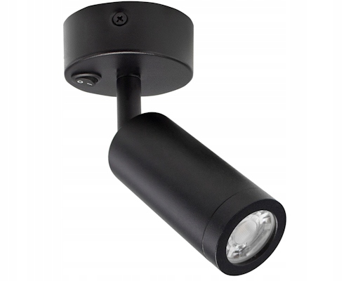 Kinkiet regulowany z wyłącznikiem GU10 MR11 czarny