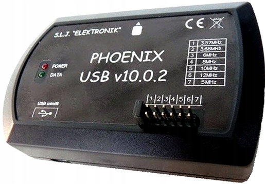 PROGRAMATOR/CZYTNIK PHOENIX V10.0.2 5MHz 7w1 + KABEL
