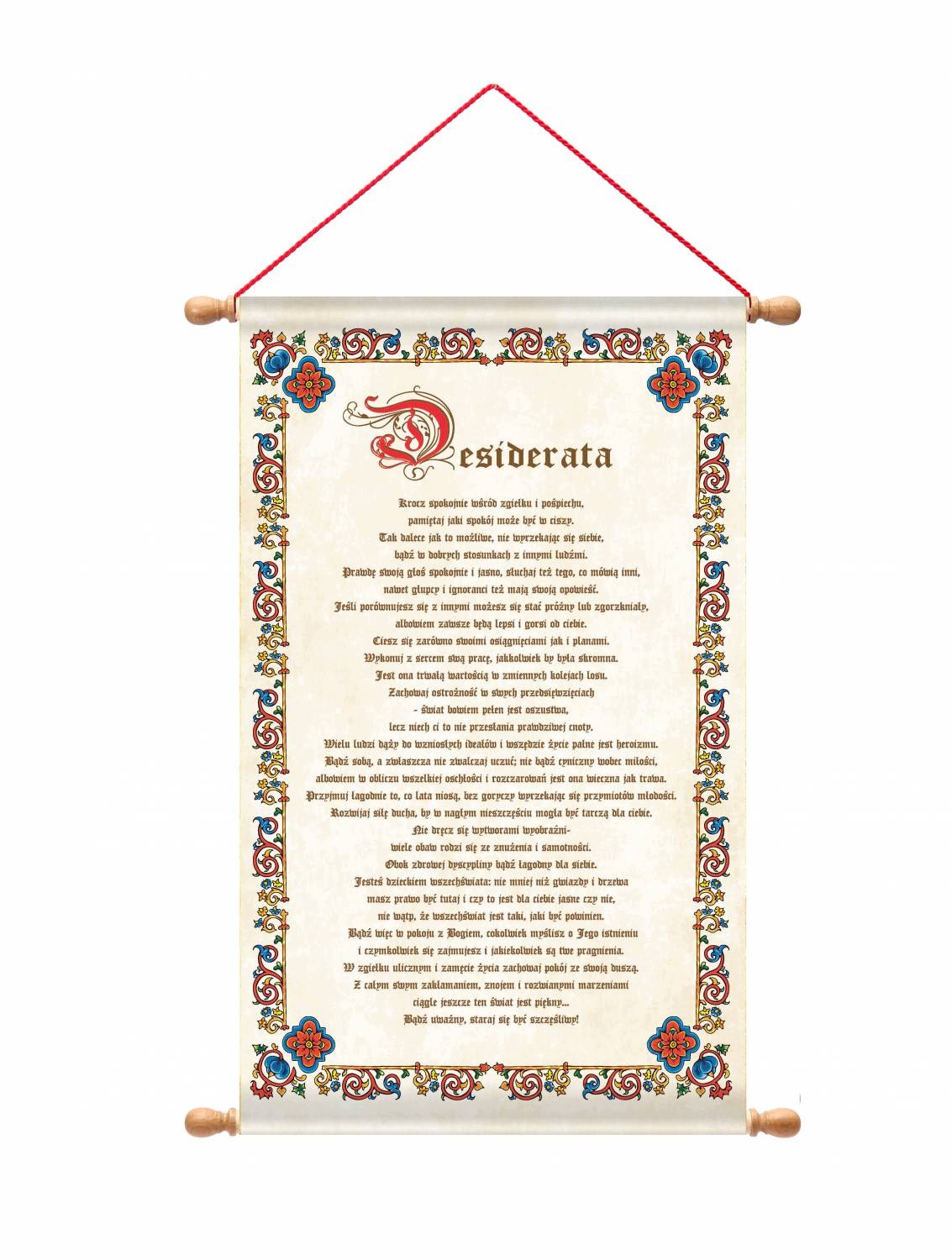 Svitek na plátně canvas Desiderata 80 x 57 cm
