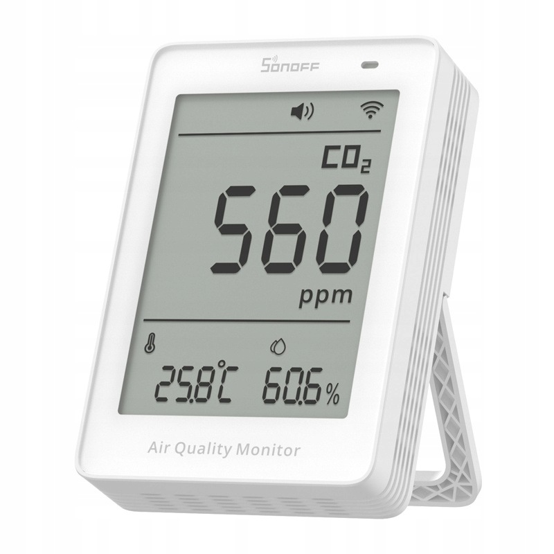 Měřič kvality vzduchu WiFi LCD Sonoff AirGuard CO2 SAWF-08P