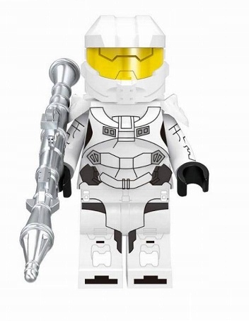 

klocki figurka Halo Spartan biały kompatybilne