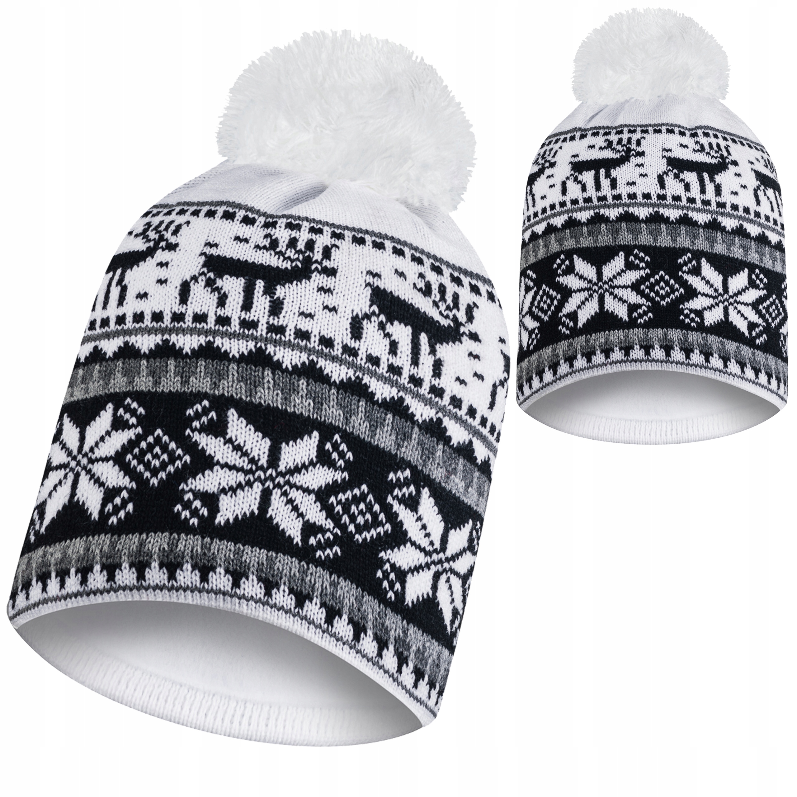 

Czapka zimowa z pomponem polar termoaktywny