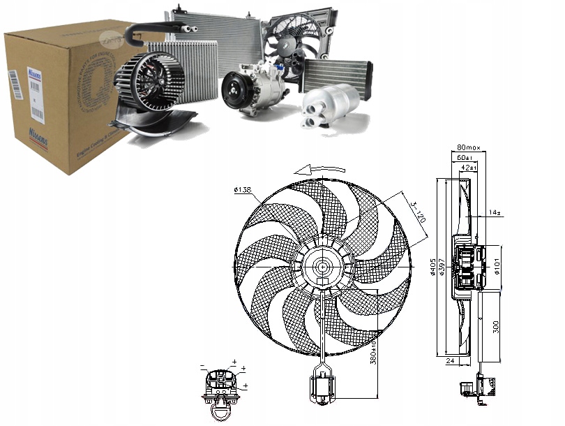 Ventilátor Chladiče Nissens 13267640 1341069 1328