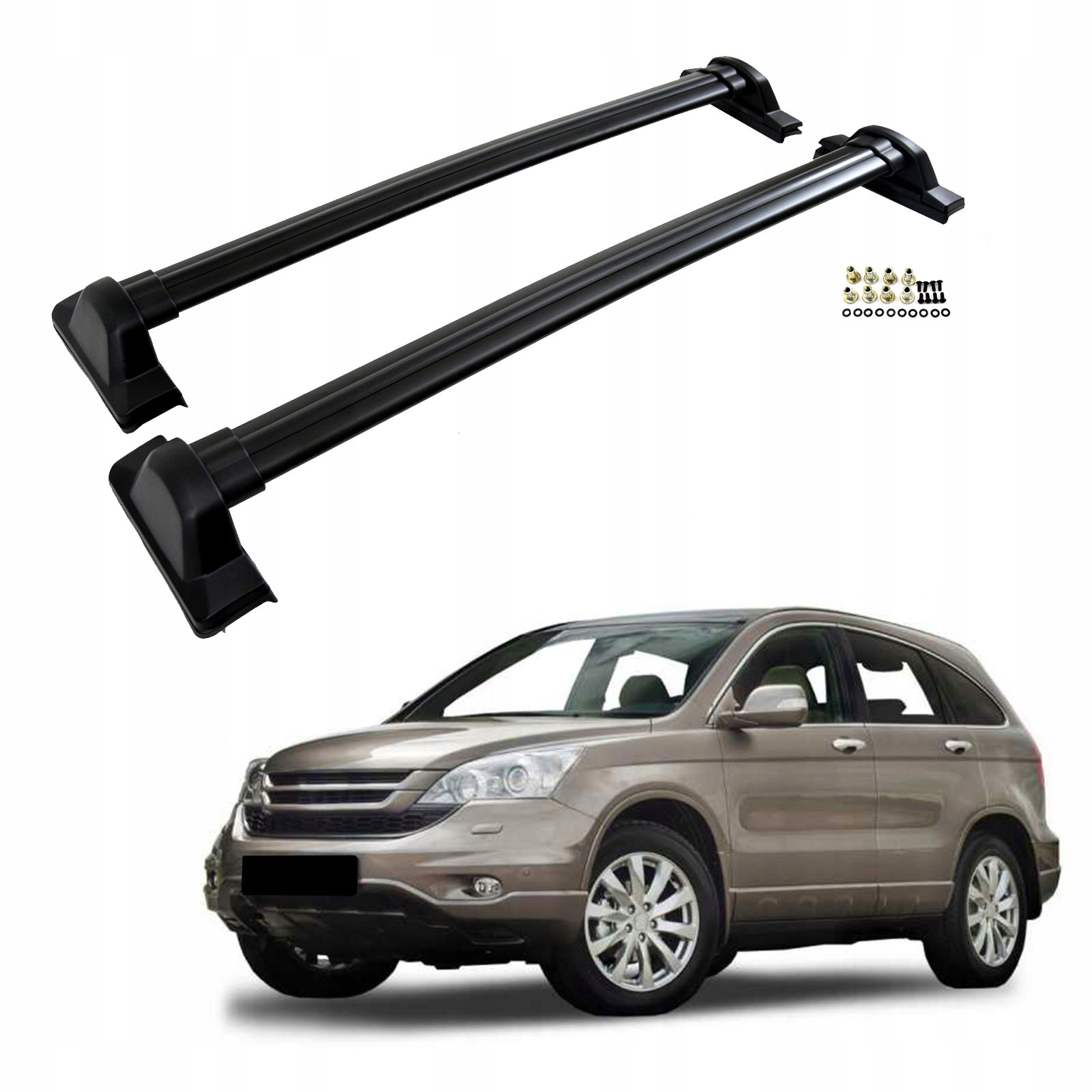 Strešné nosiče priečniky pre Honda Cr-v 2007-2012 Oem štýl hliník čierny 2 ks