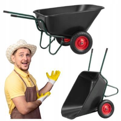 TACZKA DWUKOŁOWA 300L OGRODOWA WÓZEK PASZOWY TRANSPORTOWY KOLEBA JAPONKA