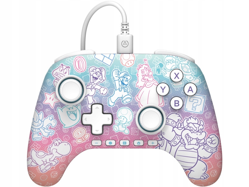 Kontroler Powera Advantage Mushroom Kingdom do Nintendo Switch 2