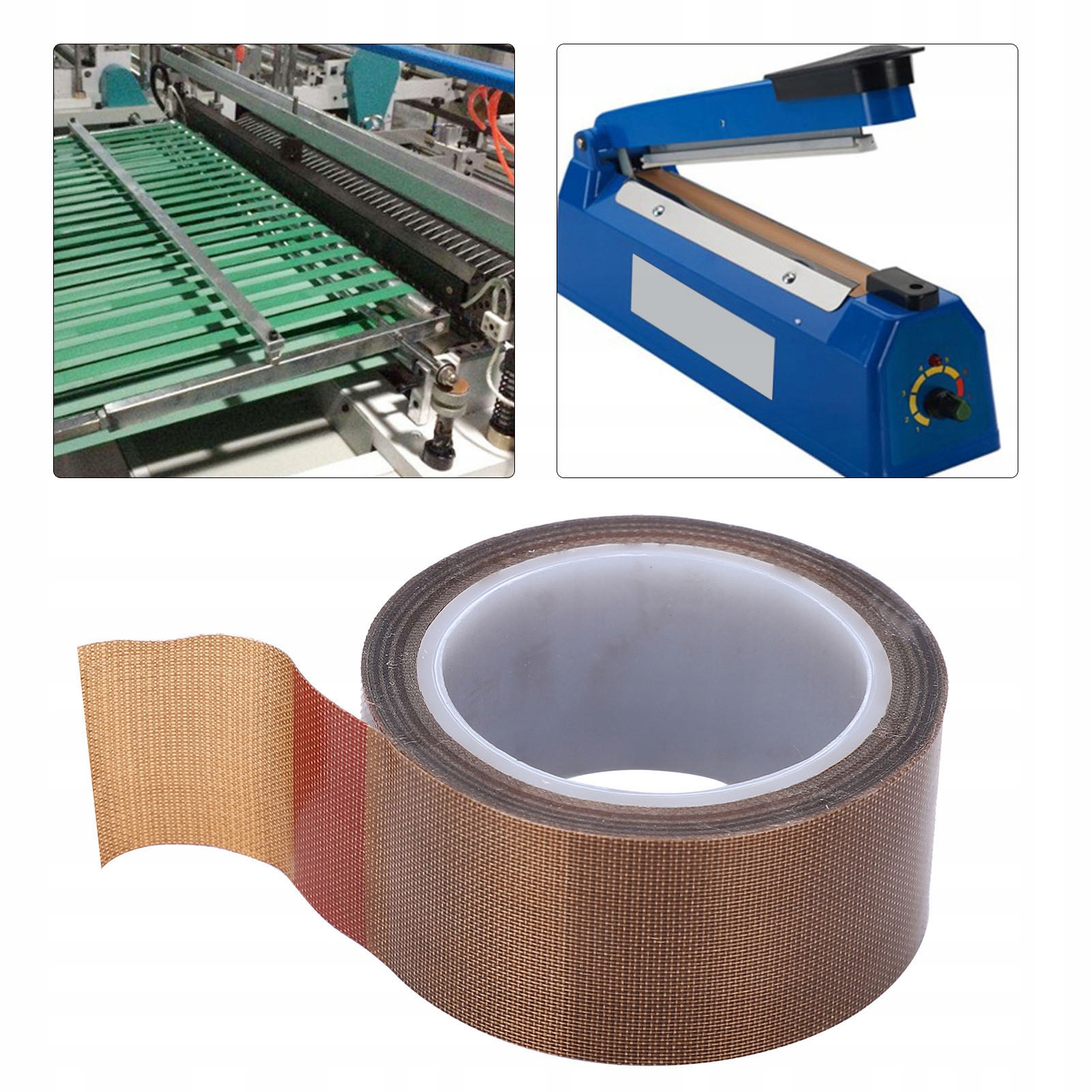 TAŚMA TEFLONOWA DO ZGRZEWARKI PAKOWARKI 50MM 10M Szerokość 50 mm