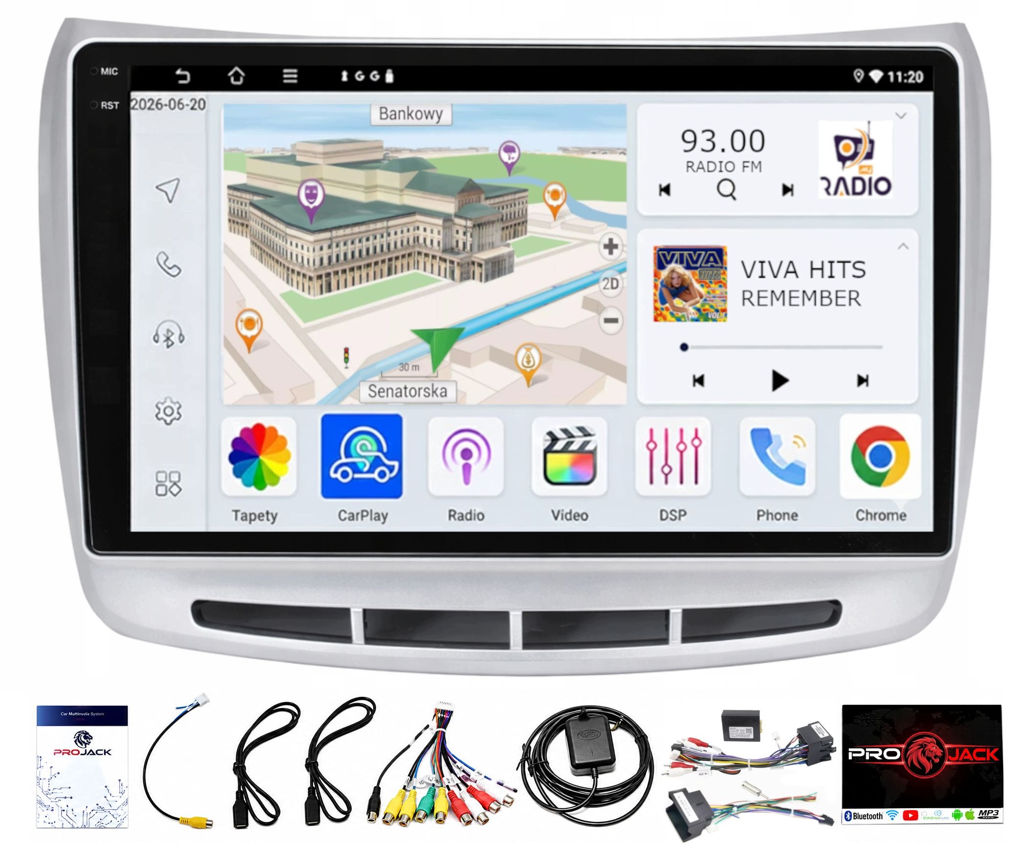 Autorádio Android Lancia Delta 2009-2019 Wifi Carplay Bt 4GB 64GB