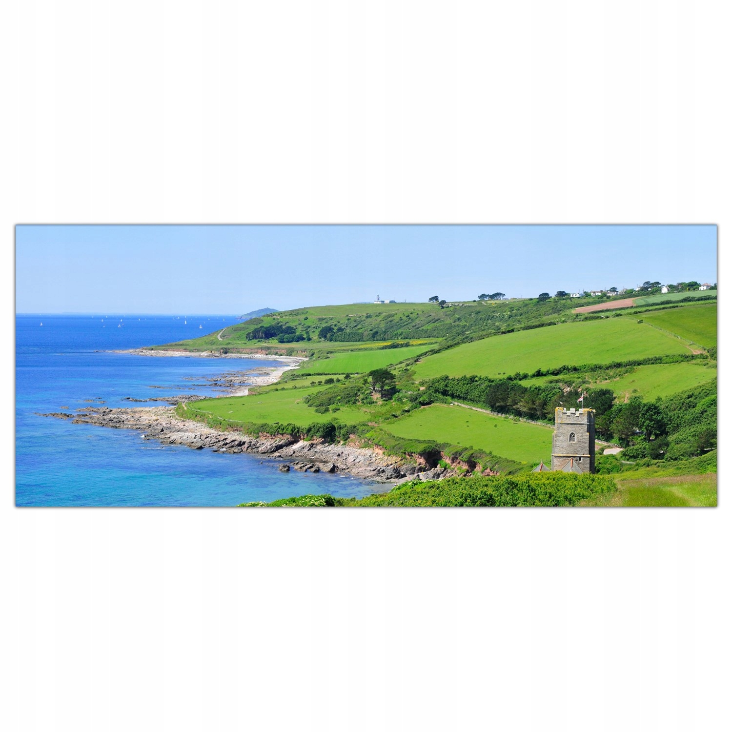 

Obraz na szkle Foto Wybrzeże Devon Morze 125x50