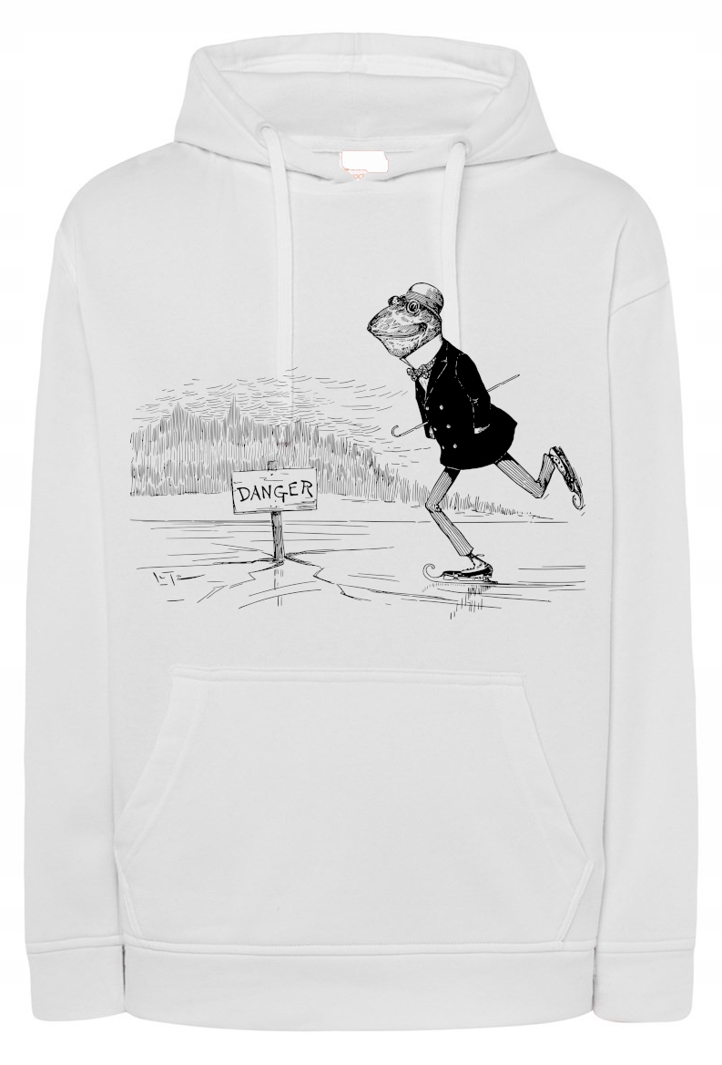 Pánská mikina s potiskem Žába na bruslích vel. S